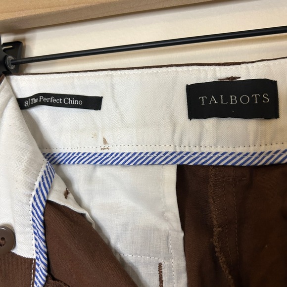 Talbots The‎ Perfect Chino Women's Brown Straight Leg Pants Size 8 - Picture 5 of 7